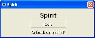 spirit jailbreak succeeded